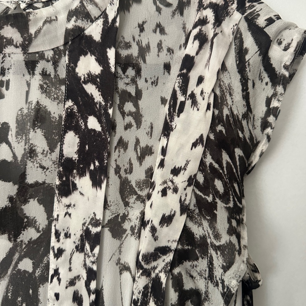 All Saints Fleur Wing Pleated Mini  Dress Size 8 - Picture 5 of 14